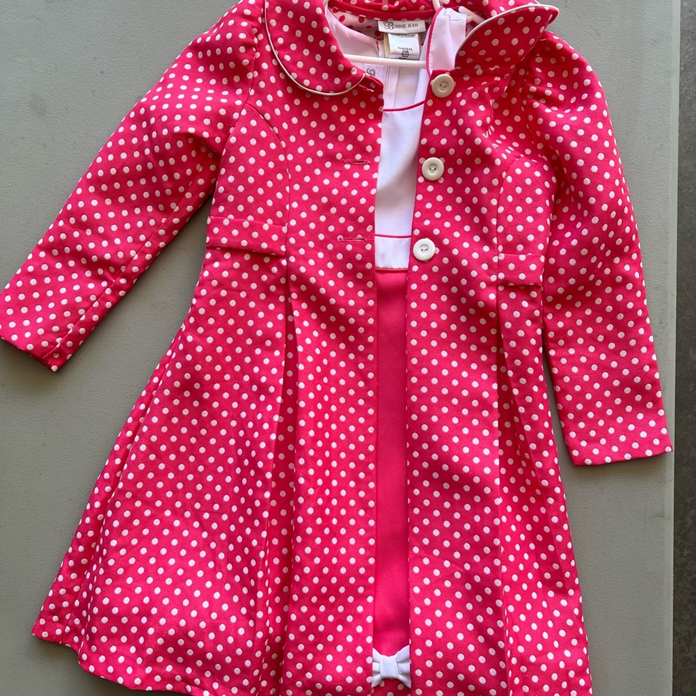 Girls Size 6X Dress with Matching Coat Set